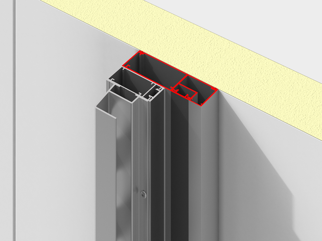 Alyuminiy ramka, PEn isitgichi o‘rnatish uchun kabel-kanal bilan.